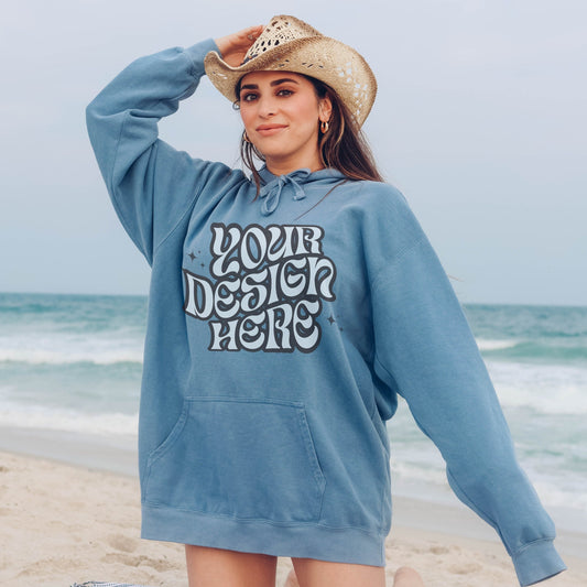 Comfort Colors 1567 Blue Jean Mockup Comfort Colors Sweatshirt Mockup Blue Jean Mockup Trendy Mock Beach Aesthetic Mock Coastal Cowgirl Mock