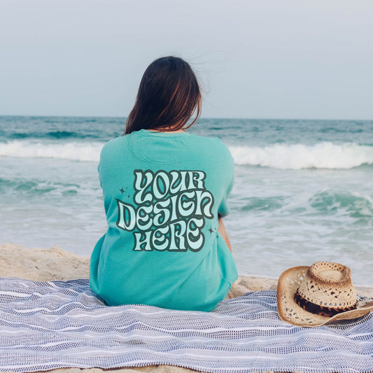 Comfort Colors 1566 Seafoam Mockup Comfort Colors Sweatshirt Mockup Seafoam Mockup Trendy Mockup Beach Aesthetic Mock Coastal Cowgirl Mock