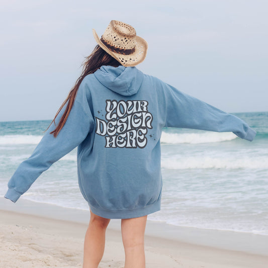 Comfort Colors 1567 Blue Jean Mockup Comfort Colors Sweatshirt Mockup Blue Jean Mockup Trendy Mock Beach Aesthetic Mock Coastal Cowgirl Mock