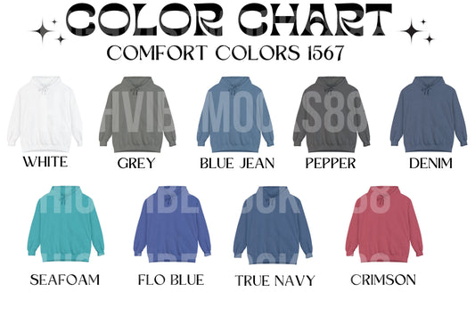 Comfort Colors C1567 color Chart, 1567 Mockup, Trendy color chart, 1567 Aesthetic color chart